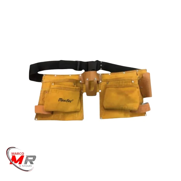 Bolsa de trabalho em pele com cinturão 10 divisões Macfer.png